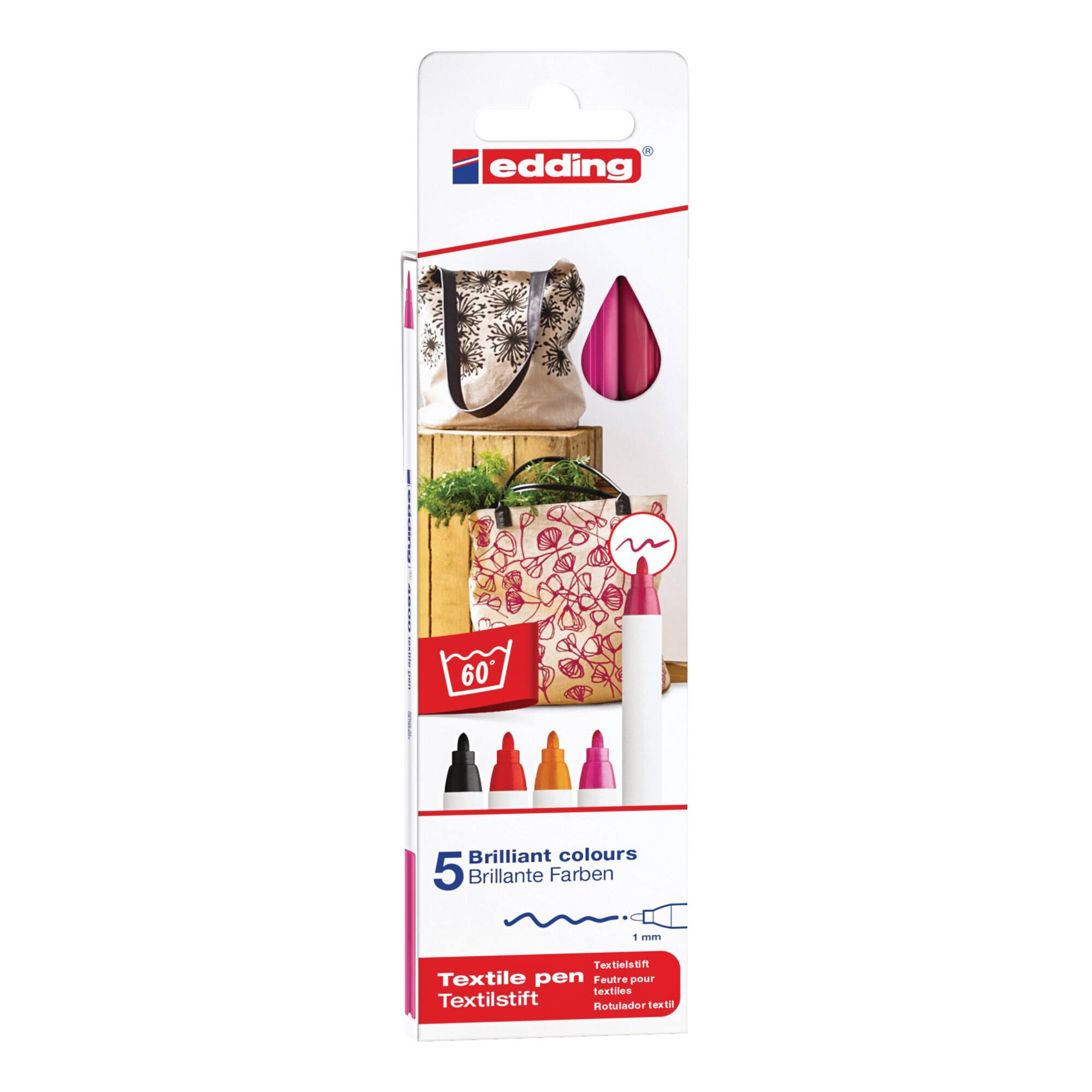Edding® 4600 Warm Colors Textile Pen Set